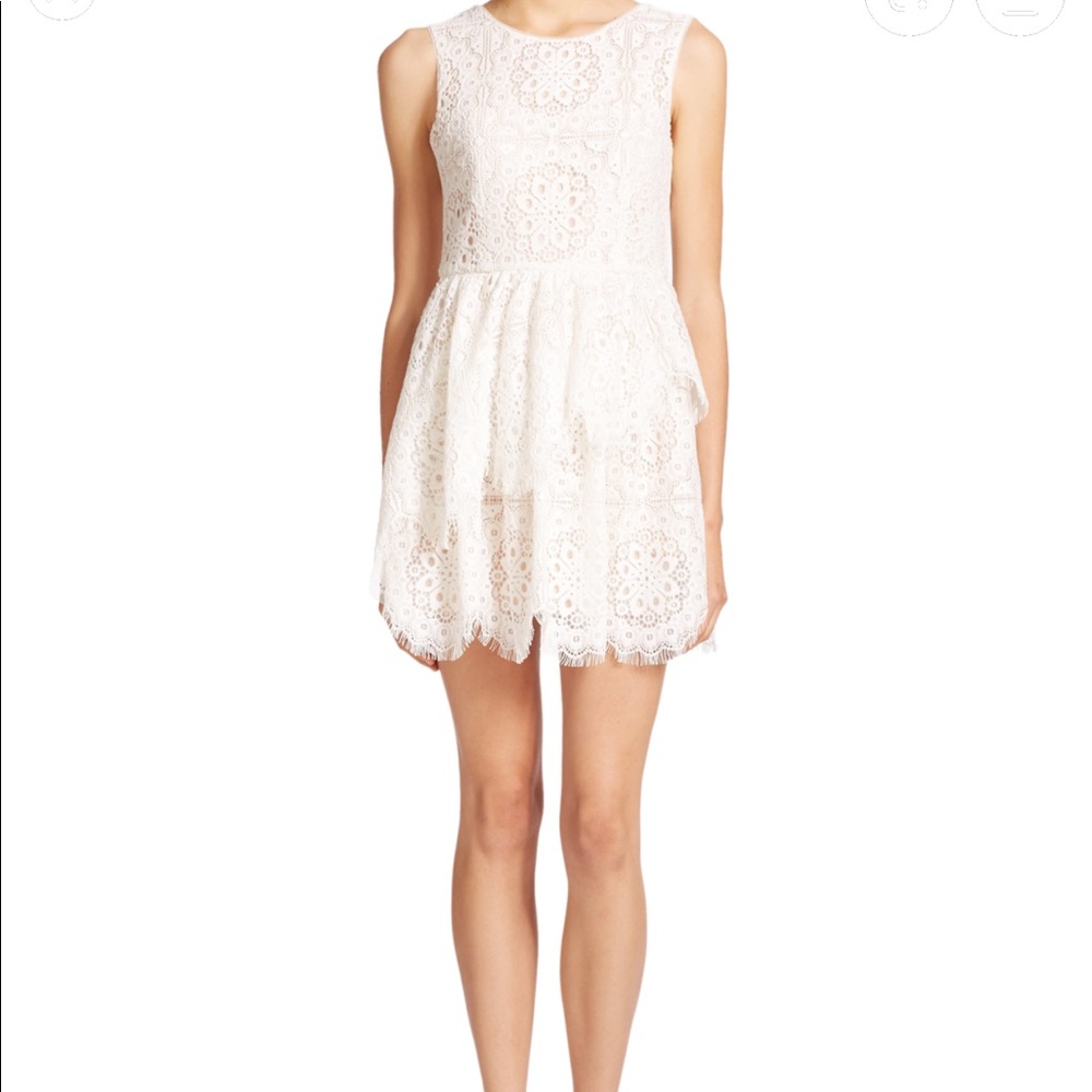 BCBGmaxazria Charlee dress white lace size 0 - Picture 2 of 8
